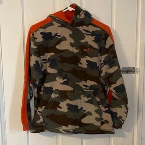 The Children’s Place Camouflage Hoodie with Orange Accents